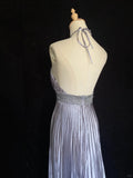 Elegant Long Prom Gown Halter Pleated Evening Dress Gala Dress Customized Party Dresses HZ0319