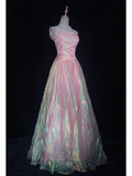 Shiny Prom Gown Asymmetrical Neck Beaded Evening Dress Gala Dress Party Dresses Customized Dress Birthday Outfits HZ0319