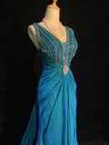Customized Formal Long Prom Dress Backless Pleated Evening Dress Gala Dress Party Dresses Birthday Outfits HZ0319