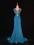 Customized Formal Long Prom Dress Backless Pleated Evening Dress Gala Dress Party Dresses Birthday Outfits HZ0319