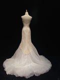 Elegant Wedding Dress Spaghetti Straps Lace Train Wedding Dress Evening Dress Gala Dress HZ0319