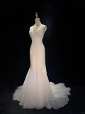 Elegant Wedding Dress Spaghetti Straps Lace Train Wedding Dress Evening Dress Gala Dress HZ0319