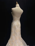 Elegant Wedding Dress Spaghetti Straps Lace Train Wedding Dress Evening Dress Gala Dress HZ0319
