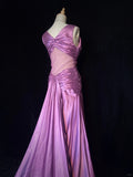 Elegant Prom Dress V-neck Pleated Long Evening Dress Business Dinner Dress Gala Dress HZ0319