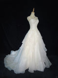 Elegant Wedding Dress Spaghetti Straps Tiered Ruffle Wedding Dress Evening Dress Gala Dress HZ0319