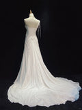 Elegant Wedding Dress Asymmetrical Neck Pleated Wedding Dress Evening Dress Gala Dress Prom Dress HZ0319