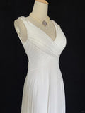 Charming Wedding Dress V-neck Pleated Backless Wedding Dress Gala Dress Prom Dress HZ0319