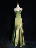 Pretty Prom Dress Spaghetti Straps Pleated Evening Dress Gala Dress Business Dinner Dress HZ0319