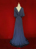 Gorgeous Prom Dress Pleated Floor Length Business Dinner Dress Evening Dress Gala Dress HZ0319