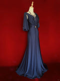 Gorgeous Prom Dress Pleated Floor Length Business Dinner Dress Evening Dress Gala Dress HZ0319