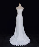 Charming Prom Dress Crew Neck Beading Pleated Floor Length Business Dinner Dress Evening Dress Gala Dress HZ0319