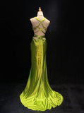Charming Prom Dress V-neck Beading Split Gala Dress Business Dinner Dress Evening Dress Prom Gown HZ0319