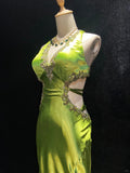 Charming Prom Dress V-neck Beading Split Gala Dress Business Dinner Dress Evening Dress Prom Gown HZ0319
