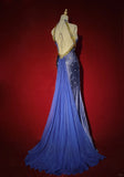 Sexy Prom Dress Halter Crystal Gala Dress Evening Dress Prom Gown Business Dinner Dress HZ0319