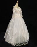 Elegant Wedding Dress Sweetheart Neck Pearl Gala Dress Evening Dress Birthday Outfits Ball Gown HZ0319