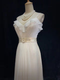 Elegant Prom Dress Spaghetti Straps Ruffle Long Prom Gown Evening Dress Business Dinner Dress Gala Dress HZ0319