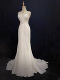 Elegant Prom Dress White Pleated Crystal Prom Gown Evening Dress Gala Dress Business Dinner Dress HZ0319