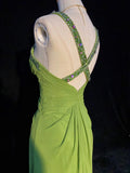 Charming Prom Dress Spaghetti Straps Pleated Backless Prom Gown Gala Dress Business Dinner Dress Evening Dress HZ0319