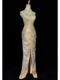 Charming Prom Dress Halter Pleated Prom Gown Gala Dress Party Dress Evening Dress HZ0319