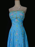 Sweet Prom Dress A Line Strapless Embriodered Prom Gown Gala Dress Party Dress Evening Dress Princess Dress HZ0319