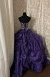 Elegant Ball Gown Sweetheart Crystal Prom Gown Evening Dress Sweet 16 Dress Princess Dress HZ0319
