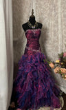 Sexy Prom Dress Strapless Ruffle Mermaid Prom Gown Evening Dress Gala Dress Party Dress HZ0319