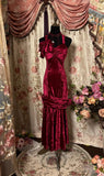 Beauty Prom Dress Velvet Halter Backless Prom Gown Evening Dress Gala Dress Business Dinner Dress HZ0319
