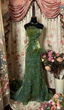 Stunning Prom Dress Strapless Tiered Tulle Prom Gown Evening Dress Gala Dress Business Dinner Dress HZ0319