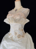 Stunning Wedding Dress Spaghetti Straps Pleated Beading Ball Gown Prom Dress Evening Dress Wedding Dress HZ0319