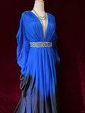Elegant Prom Dress V-neck Pleated Evening Dress Gala Dress Business Dinner Dress HZ0319