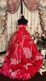 Cute Prom Dress Strapless Pleated Ruffle Ball Gown Evening Dress Dancing Dress Masquerade Ball HZ0319