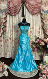 Charming Prom Dress A Line Spaghetti Straps Embroidered Long Prom Gown Evening Dress Party Dress Gala Dress HZ0319