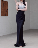Sexy Prom Dress Strapless Crystal Prom Gown Evening Dress Gala Dress HZ0319