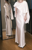 Charming Prom Dress Satin Crew Neck Prom Dress Evening Dress Gala Dress HZ0319