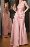 Sweet Prom Dress A Line Strapless Pleated Prom Dress Evening Dress Gala Dress HZ0319