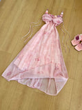 Pretty Prom Dress Spaghetti Straps Flower Print Prom Dress Party Dress HZ0319