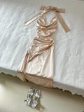 Sexy Prom Dress Halter Split Prom Dress Evening Dress Party Dress HZ0319