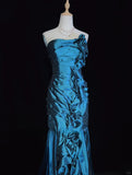 Gorgeous Prom Dress Strapless Pleated Ruffle Prom Gown Gala Dress Evening Dresses HZ0319