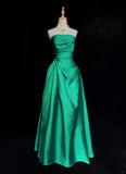Stunning Prom Dress Strapless Pleated Prom Gown Gala Dress Evening Dresses HZ0319