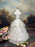 Elegant Wedding Dress Strapless Tulle Ball Gown Evening Dress Prom Dress HZ0319