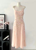 Sweet Prom Dress Spaghetti Straps Beading Sequins Prom Gown Party Dresses Dancing Dress HZ0319
