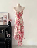 Pretty Woman Summer Dress Spaghetti Straps Print Party Dresses Vacation Dress HZ0319