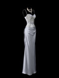 Elegant Prom Dress Spaghetti Straps Pleated Evening Dress Gala Dress HZ0319