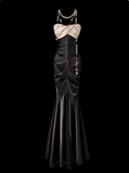 Elegant Prom Dress Strapless Pleated Mermaid Evening Dress Prom Gown Gala Dress HZ0319