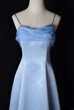 Sweet Prom Dress A Line Spaghetti Straps Pleated Evening Dress Gala Dress Birthday Party Dress HZ0319