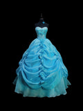 Sweet Prom Dress Sweetheart Crystal Pleated Ball Gown 16th Dress Evening Dress HZ0319