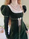 Elegant Prom Dress Velvet A Line Square Neck Evening Dress Gala Dress HZ0319