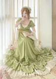Cute Prom Dress A Line Crew Neck Pleated Ruffle Evening Dress Birthday Party Dress HZ0319