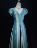 Elegant Prom Dress A Line Square Neck Evening Dress Gala Dress HZ0319