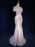 Sweet Prom Dress V-neck Pleated Mermaid Gala Dress Evening Dress Birthday Dress HZ0319